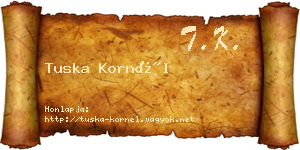 Tuska Kornél névjegykártya